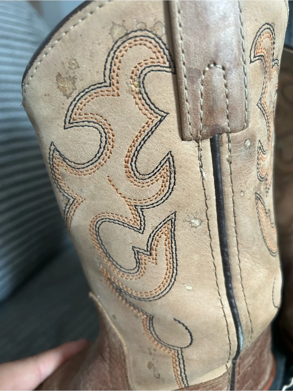 Youth Tan/Brown Western cowboy boots